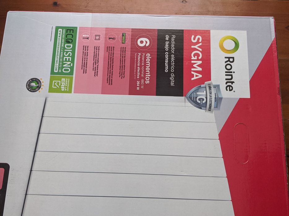 Rointe Sygma – Aquecedor Digital de Parede – 6 Elementos / 660 W