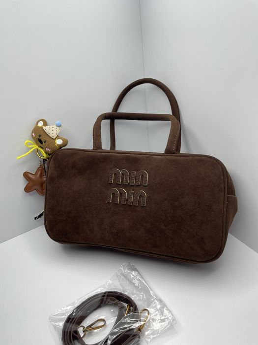 РОЗПРОДАЖ ‼️Сумка Miu miu міу люксової якості шоколадного кольору