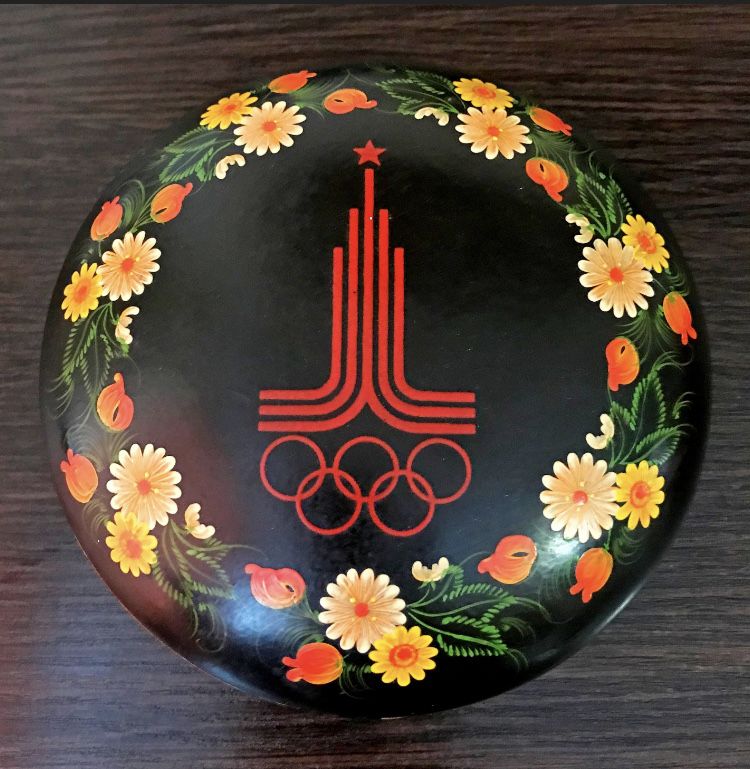 Шкатулка деревянная Олимпиада 1980