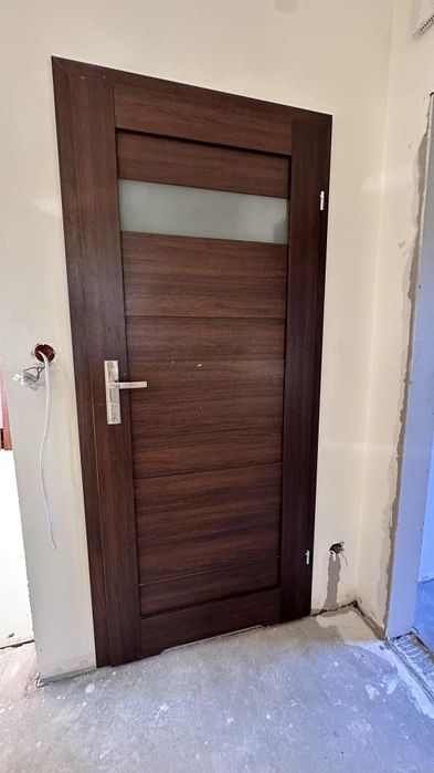 Drzwi łazienkowe Wenge 80 lewe + ościeżnica