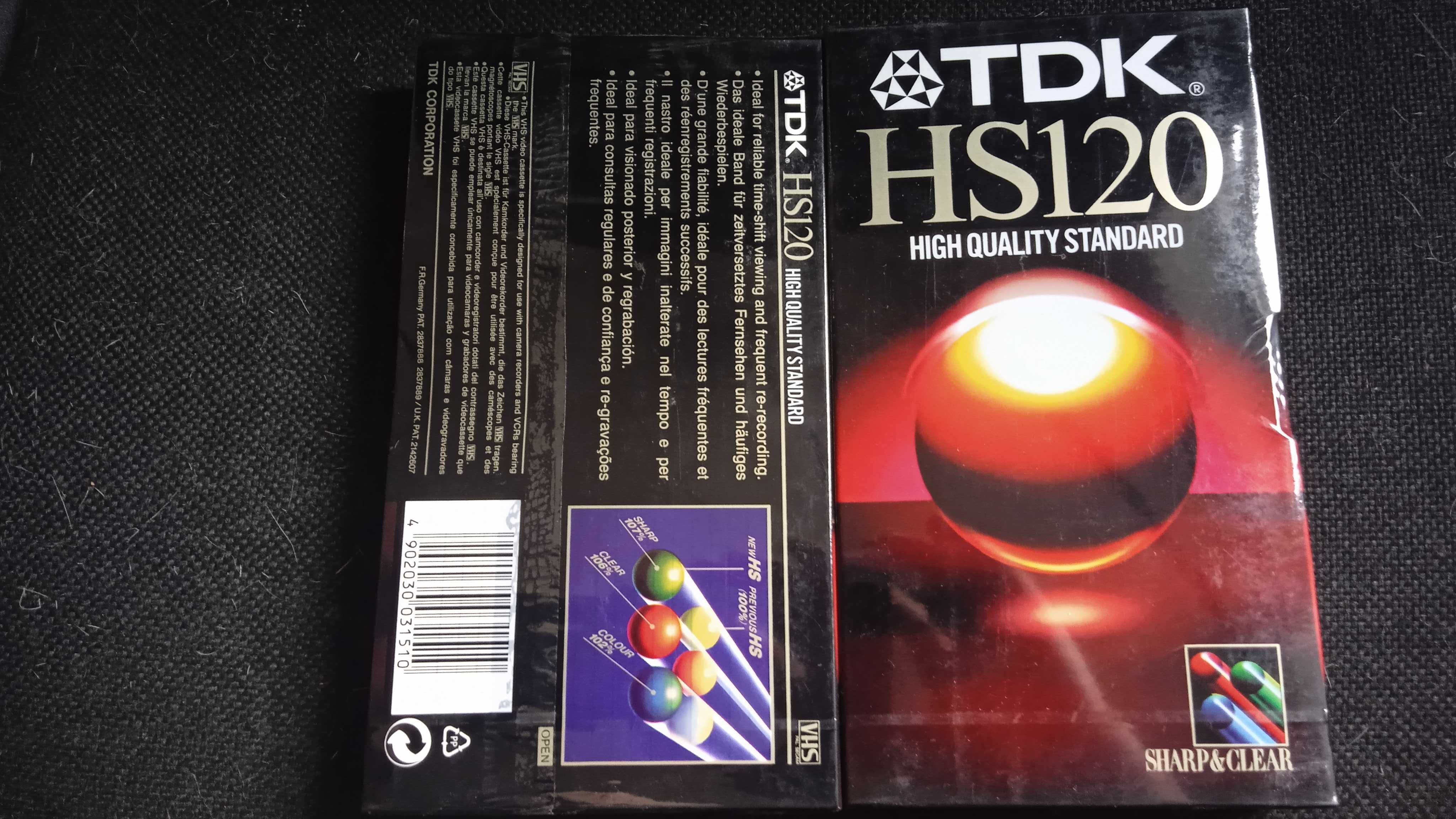 Видеокассеты новые. TDK HS120.