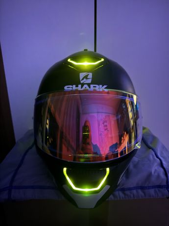 Kask motocyklowy shark skwal xl, led, 2 szybki