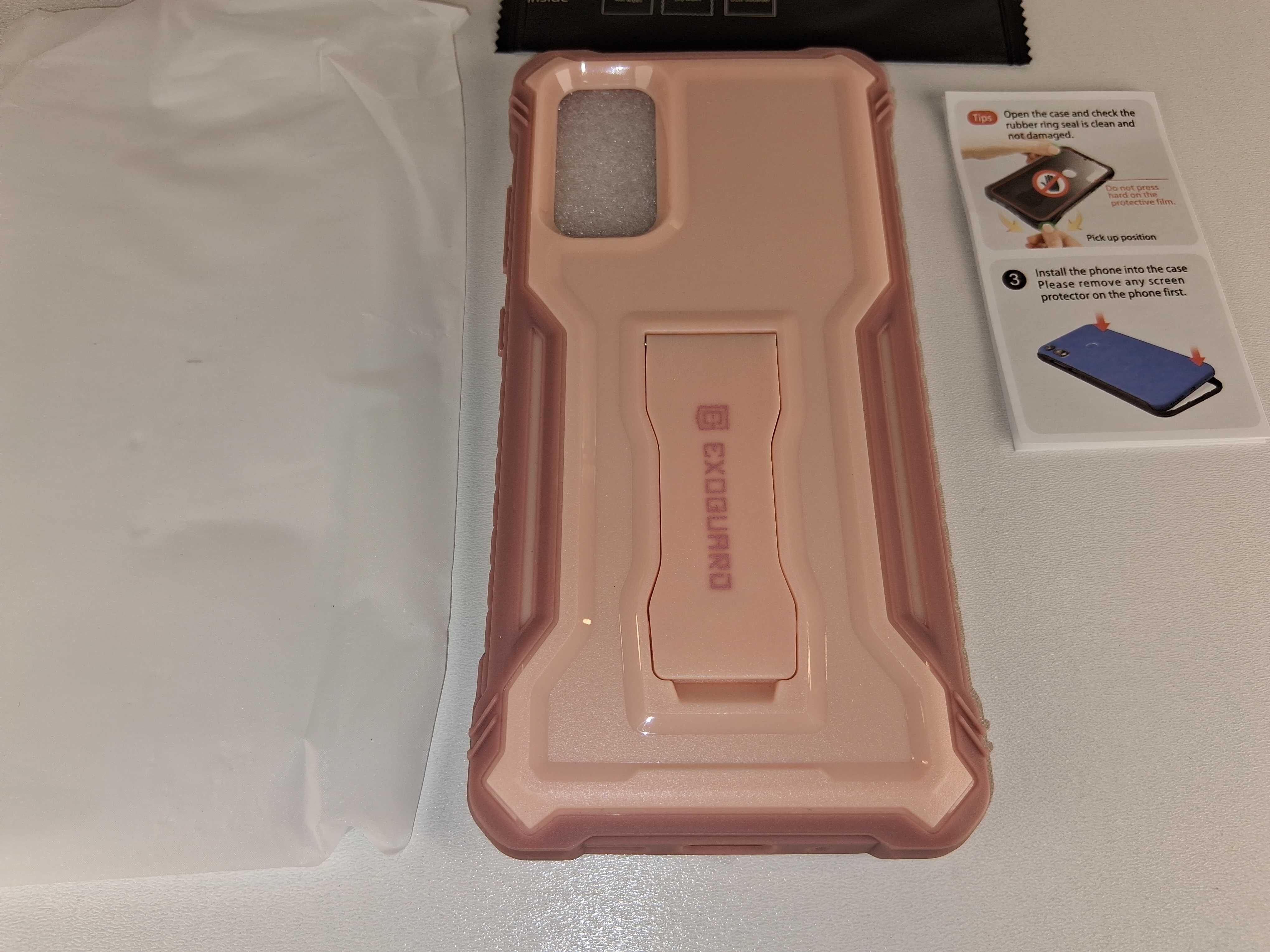 Y047 ExoGuard Case Samsung S20 FE Baby Pink Pancerny Stojak