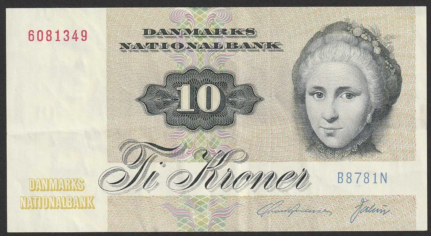 Dania 10 koron 1972 - B 8781 - stan 2+