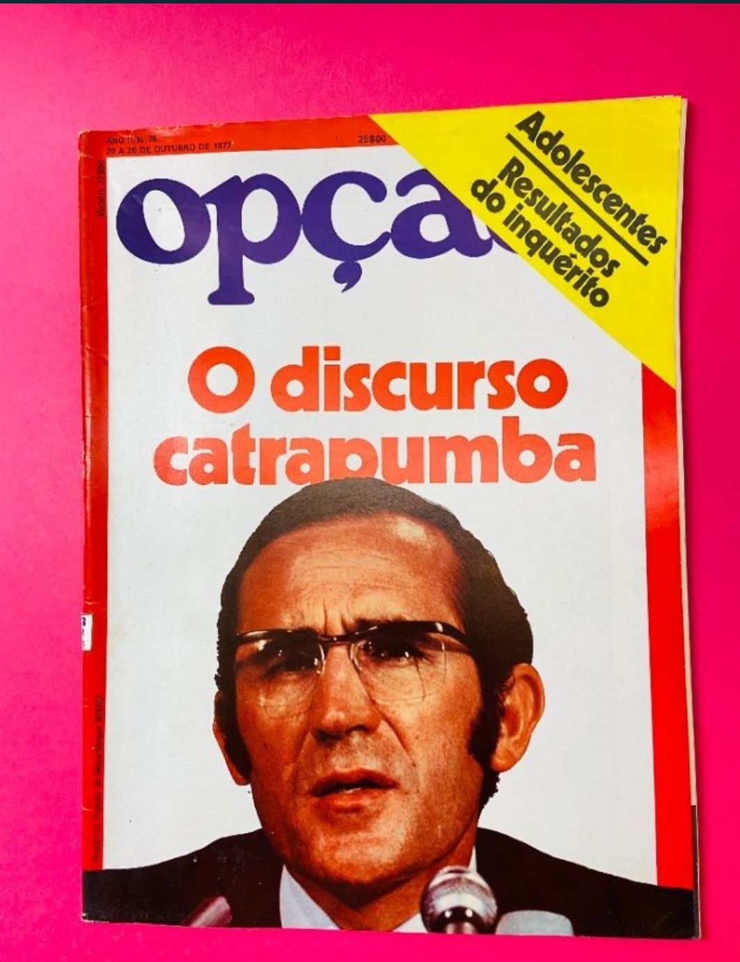 Revistas da colecção Opção. Anos 70