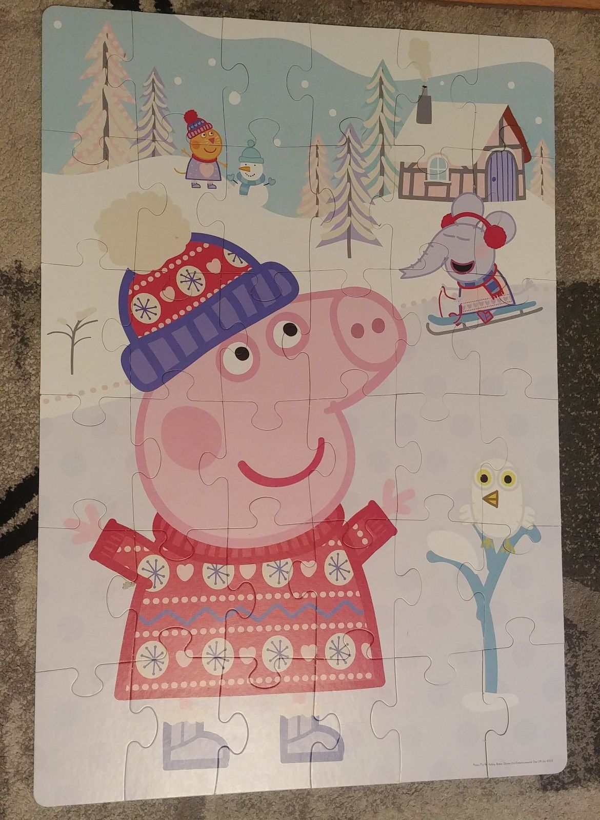 Zestaw dla fanki świnki Peppy (duża maskotka + puzzle)