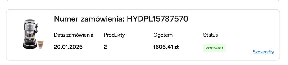 Ekspres do kawy De’Longhi EC950.M – stan idealny!