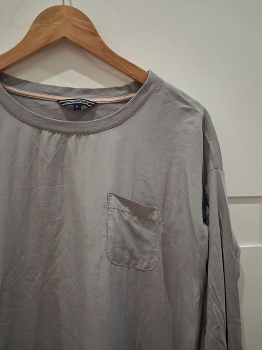 Tommy Hilfiger bluzka szara damska z jedwabiem. M