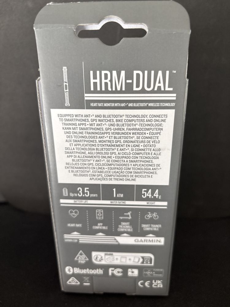 Banda cardíaca Garmin HRM-DUAL com garantia