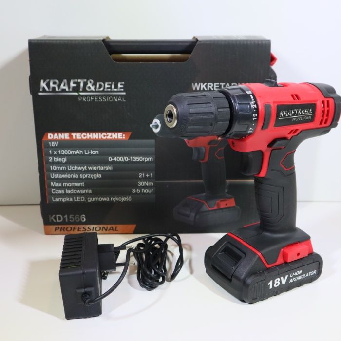 Wkrętarka akumulatorowa 18V Li-Ion Kraft&Dele KD1566