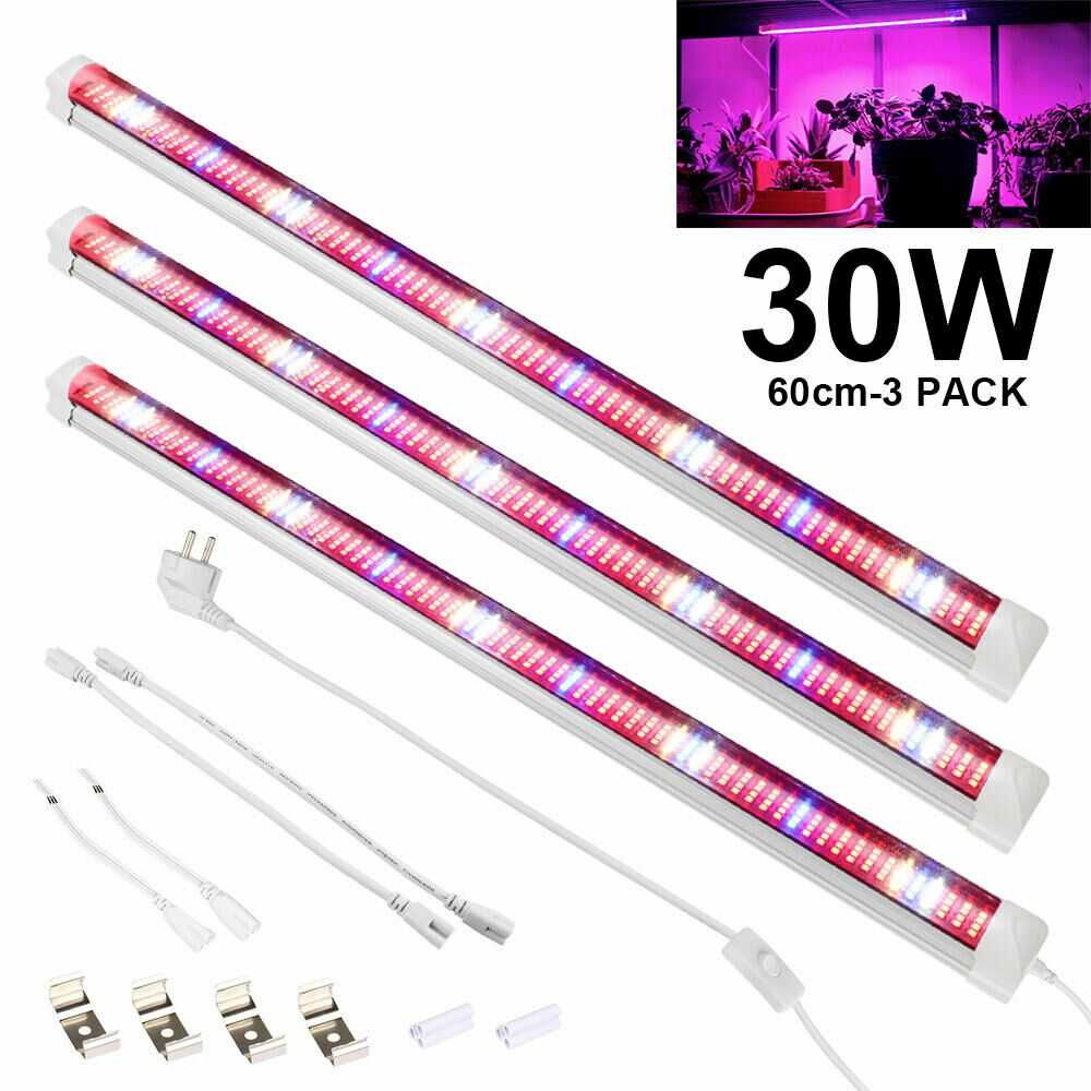 Led Grow 3x 30/45W c/ 60/90cm Tubos T8 Full Spectrum