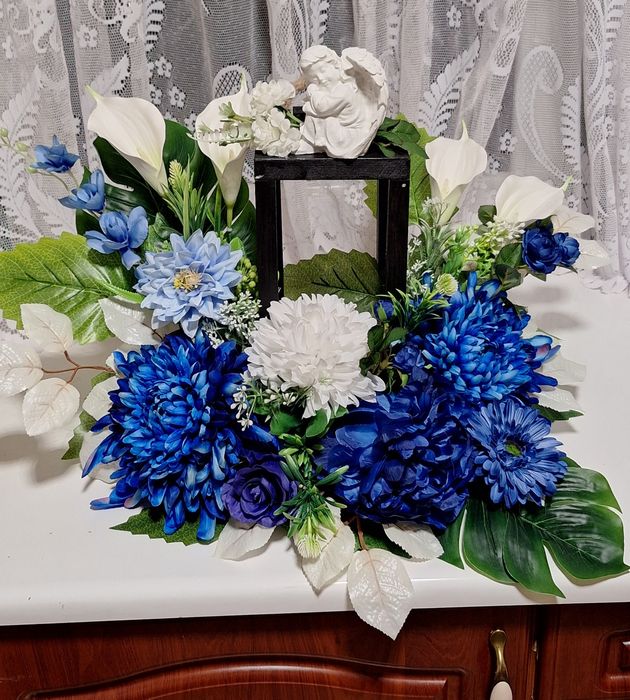 Stroik/ wiązanka,  lampion drewniany