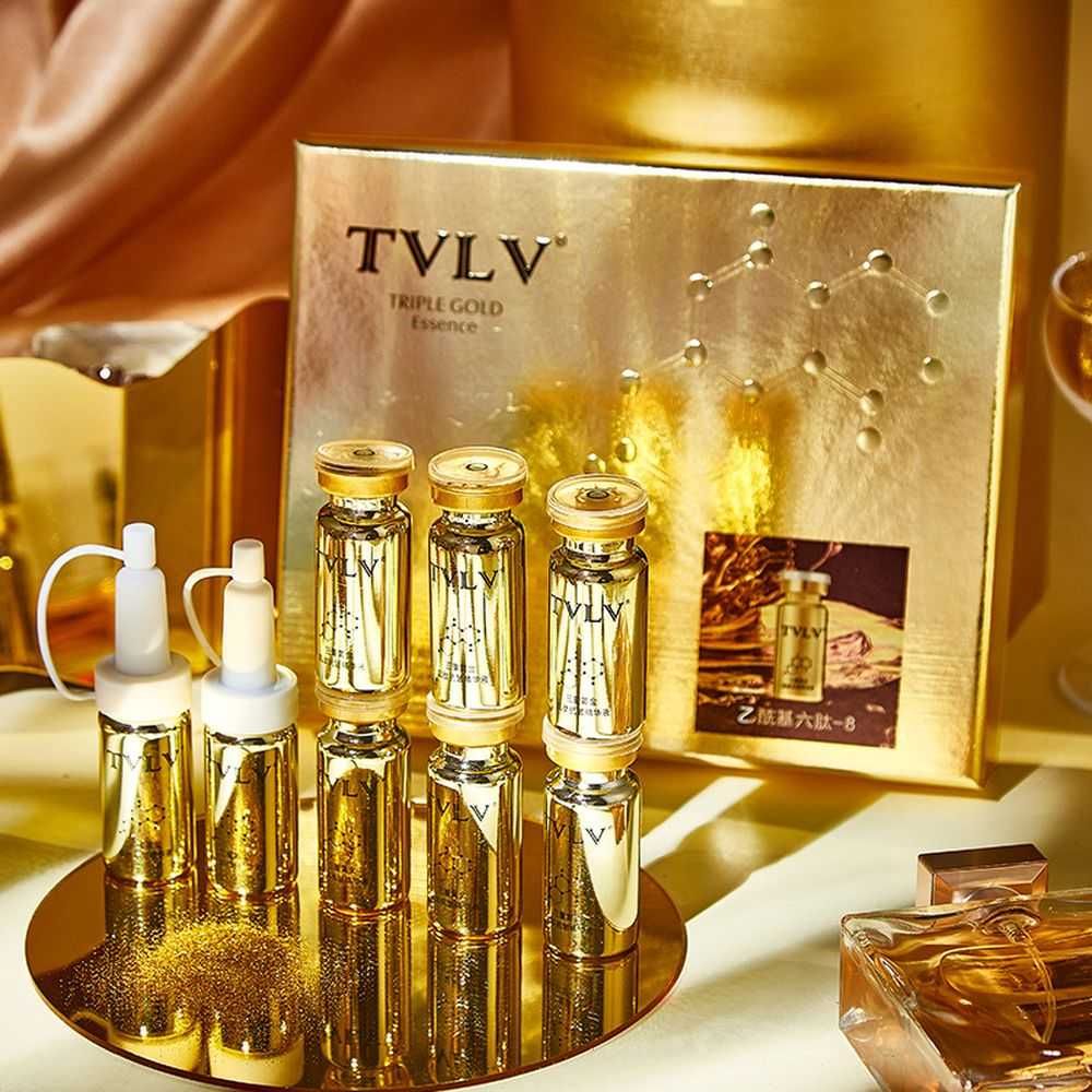 Potrójne złote serum do twarzy TVLV Triple Gold Essence 8 x 10 ml NOWE