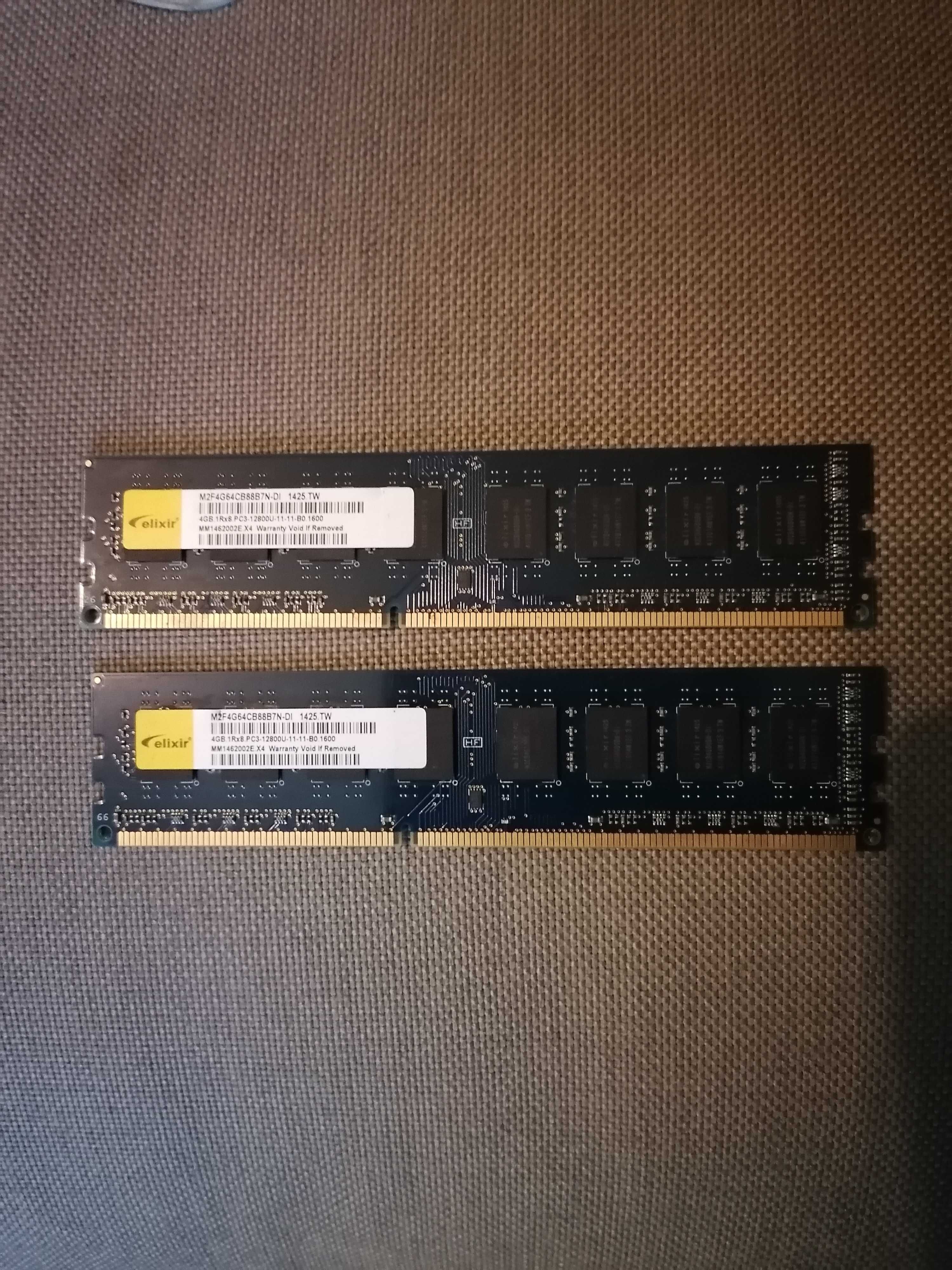 pamięć RAM 8GB  PC3, DDR3 do komputera stacjonarnego (2 kości po 4 GB)
