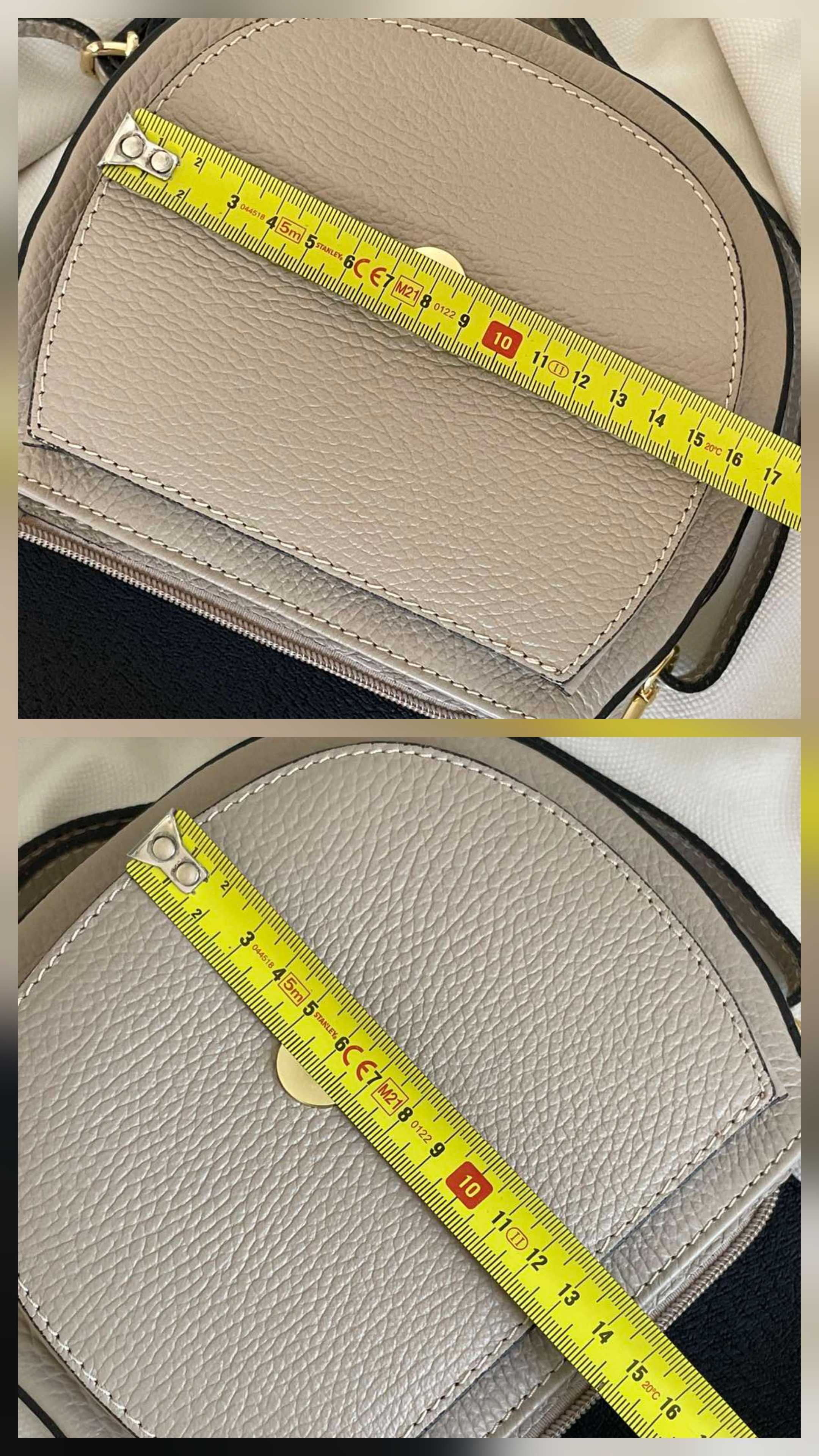 Nowa damska skórzana torebka listonoszka Made in Italy Genuine Leather