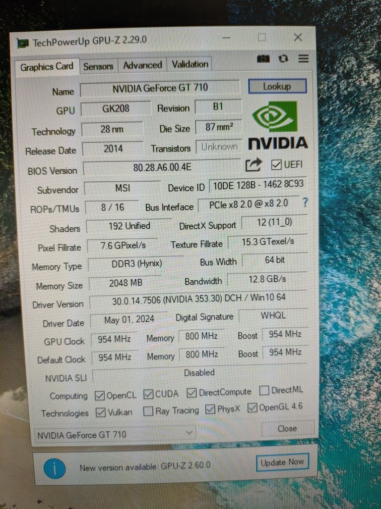 Відеокарта MSI GeForce GT710 2Gb (є в кількості)