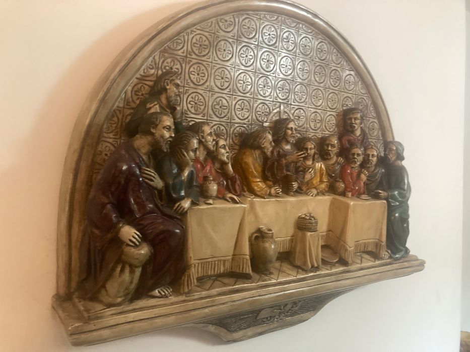 Última Ceia Alto Relevo escultura