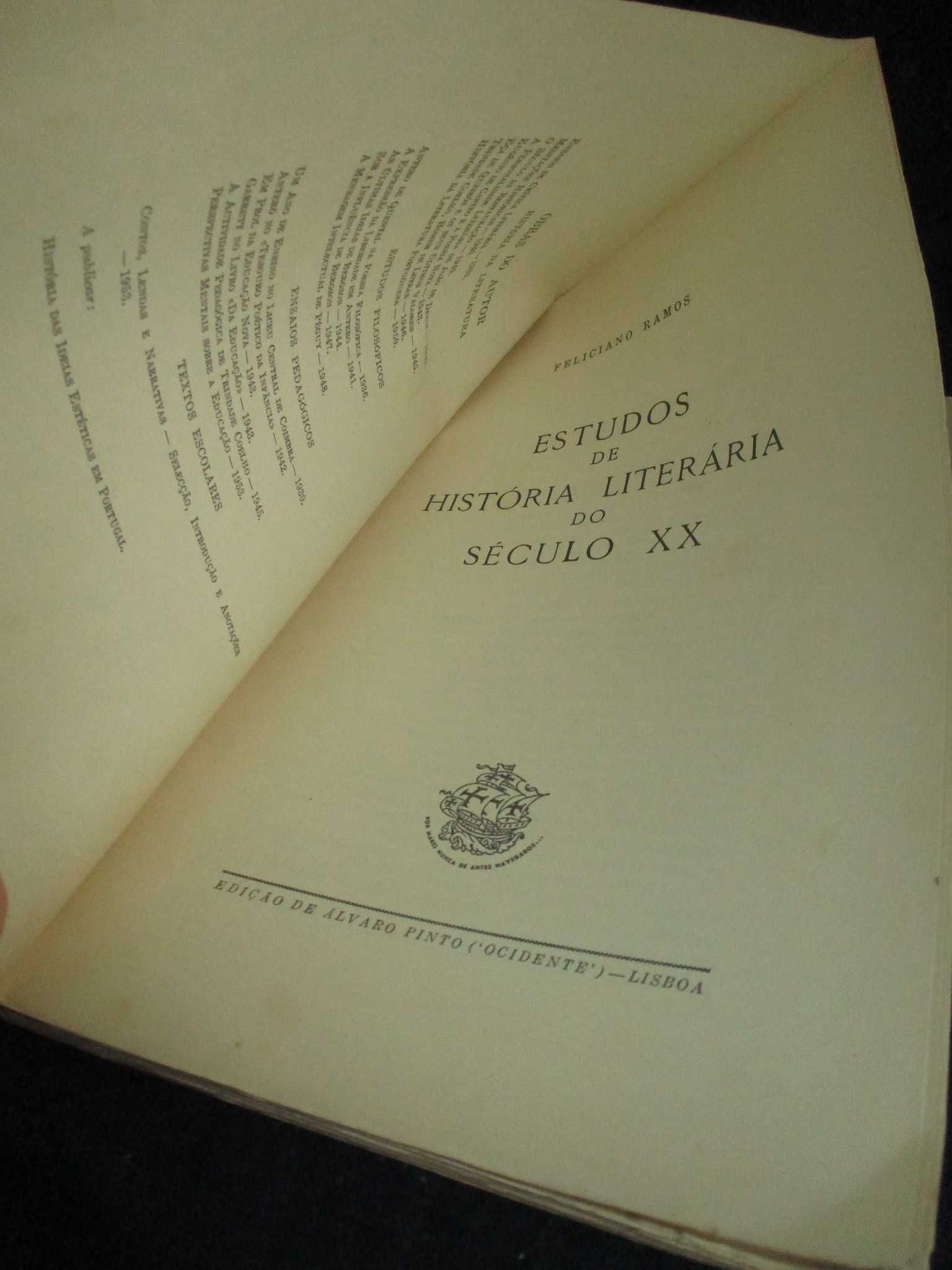 Livro Estudos de História Literária do Século XX Feliciano Ramos Autog