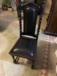 Zestaw krzeseł, krzesło drewniane w stylu gdańskim 6 szt.