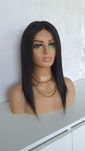 Peruka z włosów naturalnych Megan lace front czarny kolor lacefront