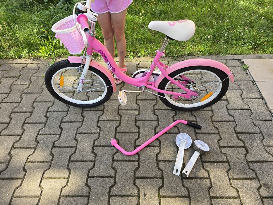 Rower chipmunk 18cali+ kij+kółka boczne odbiór osobisty