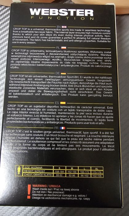 Stanik sportowy biały rozm.M