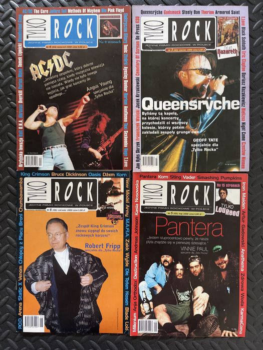 Magazyn muzyczny TYLKO ROCK. 10 numerów z rocznika 2000