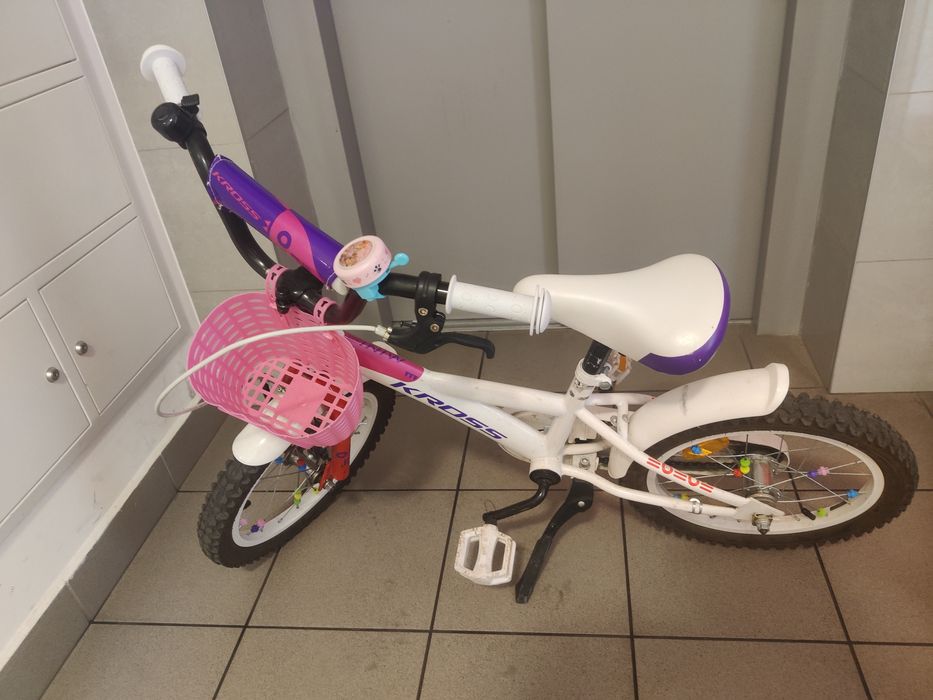 Rower Kross Lea Mini 3.0 16 cali biały, różowy, fioletowy