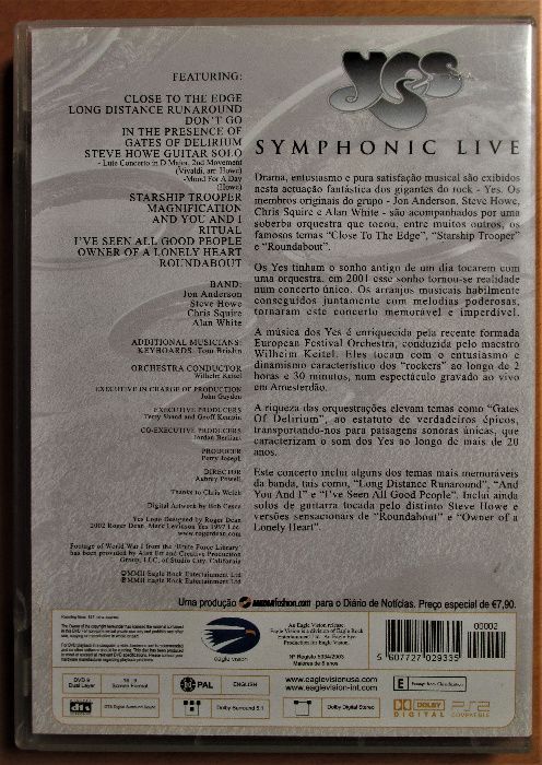 DVD - Yes, Symphonic Live, como novo