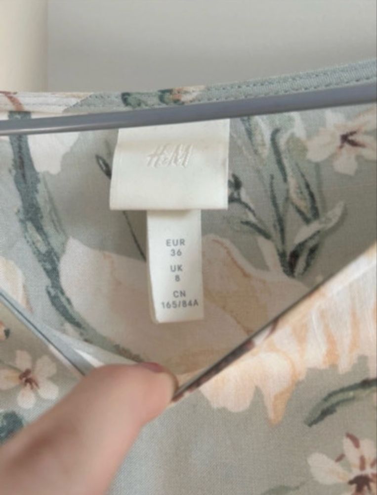 damska sukienka w kwiaty h&m