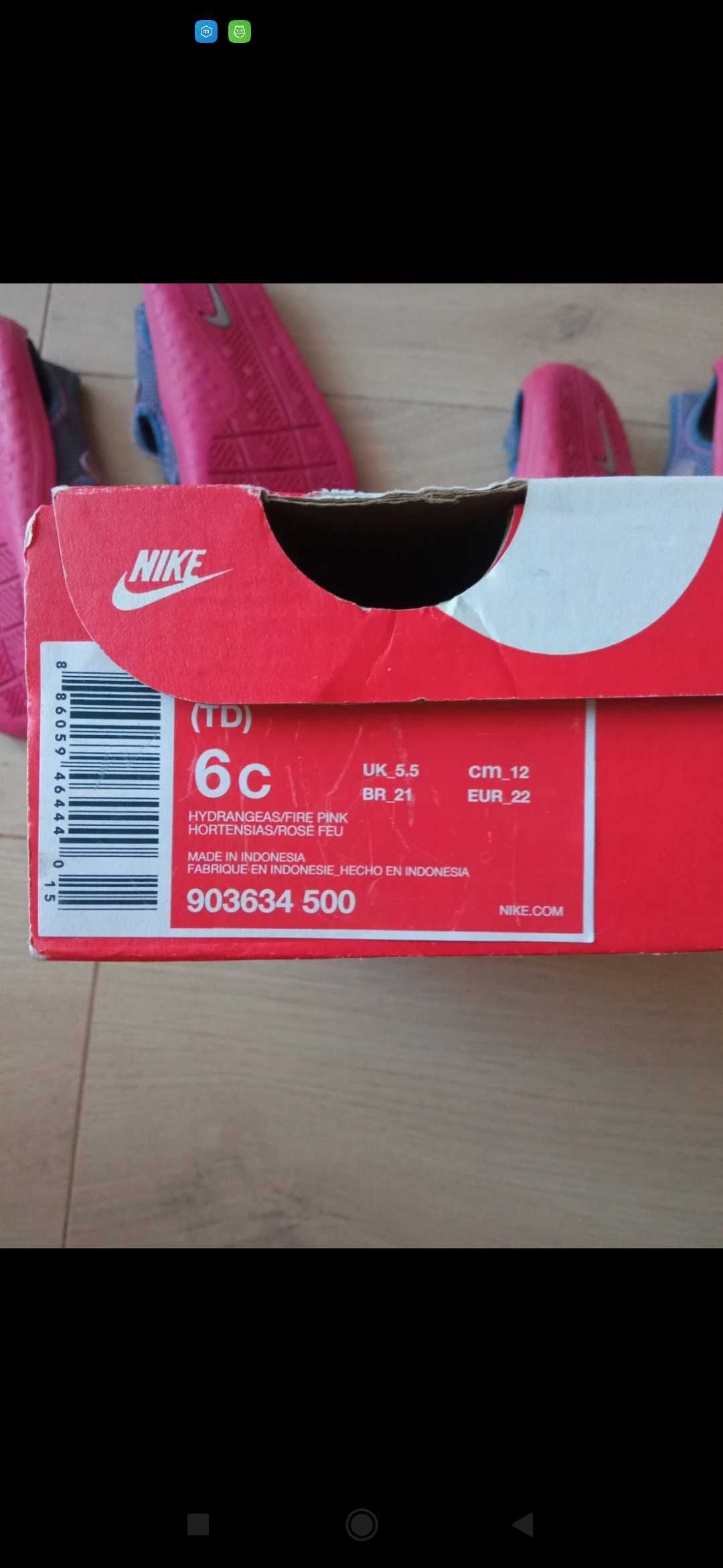 Sandały Nike 22 i 25, 2 pary