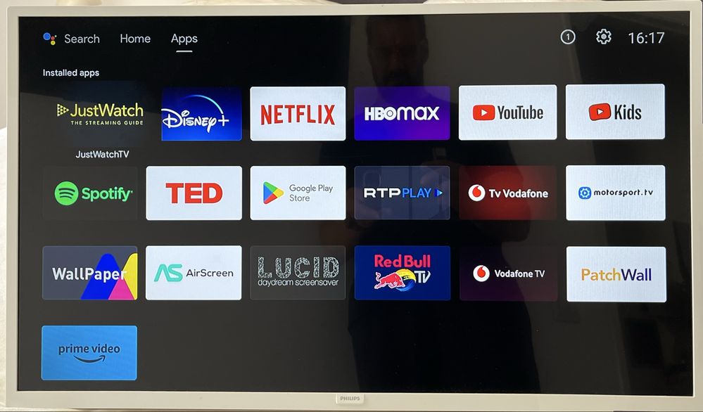 Tv Philips 32” + suporte Hama + Tv stick Xiaomi hdmi