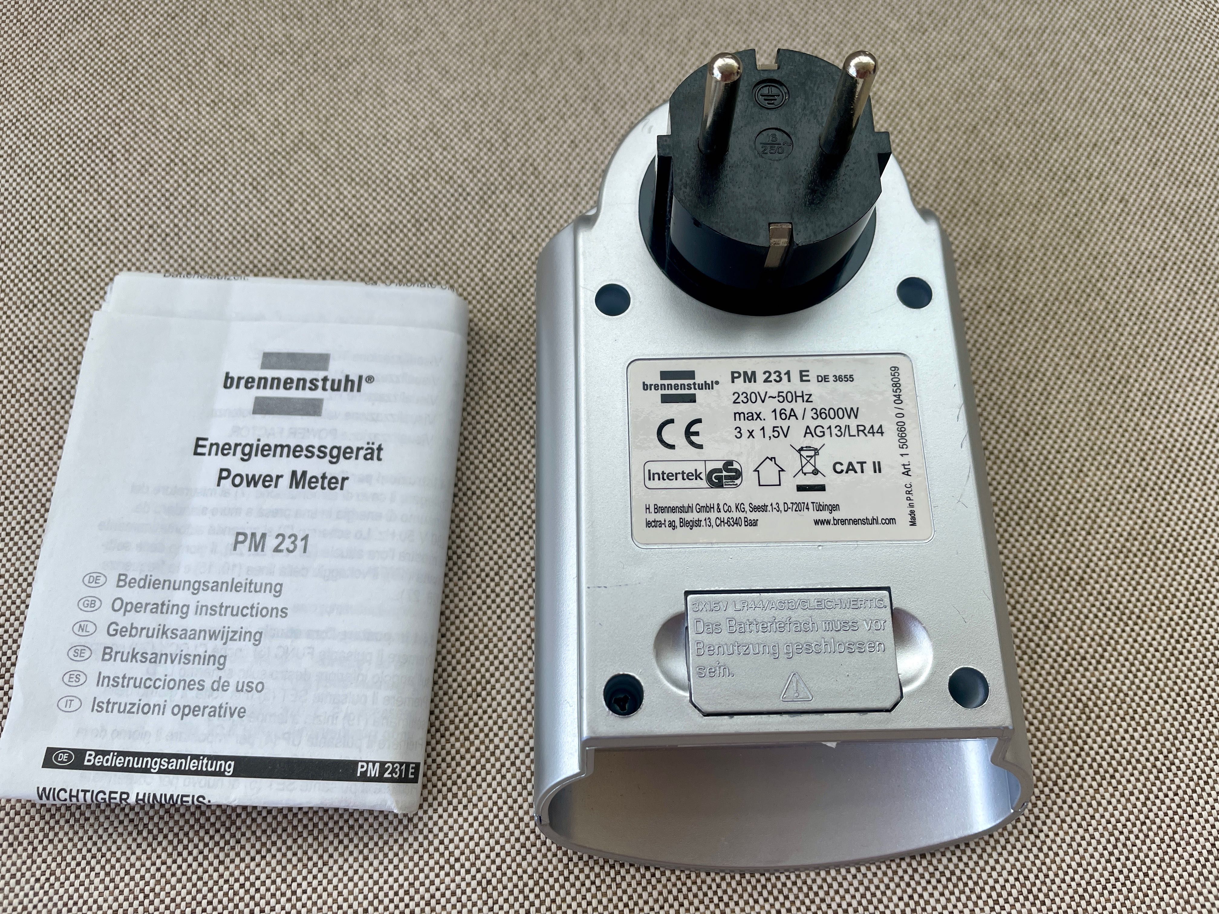 Medidor / contador de energia - Brennerstuhl PM 231 (como novo)