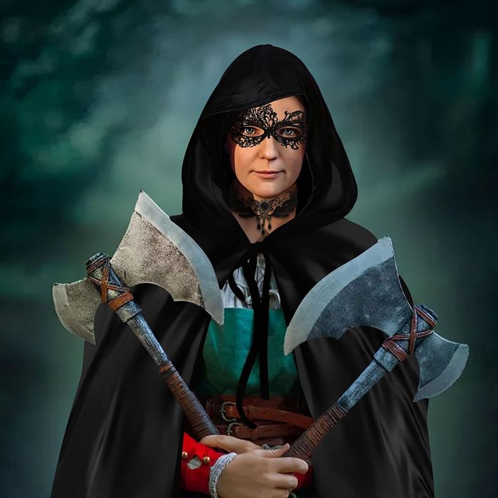 Kostium Gotyckiej Damy z Peleryną i Maską Rozmiar 140Cm