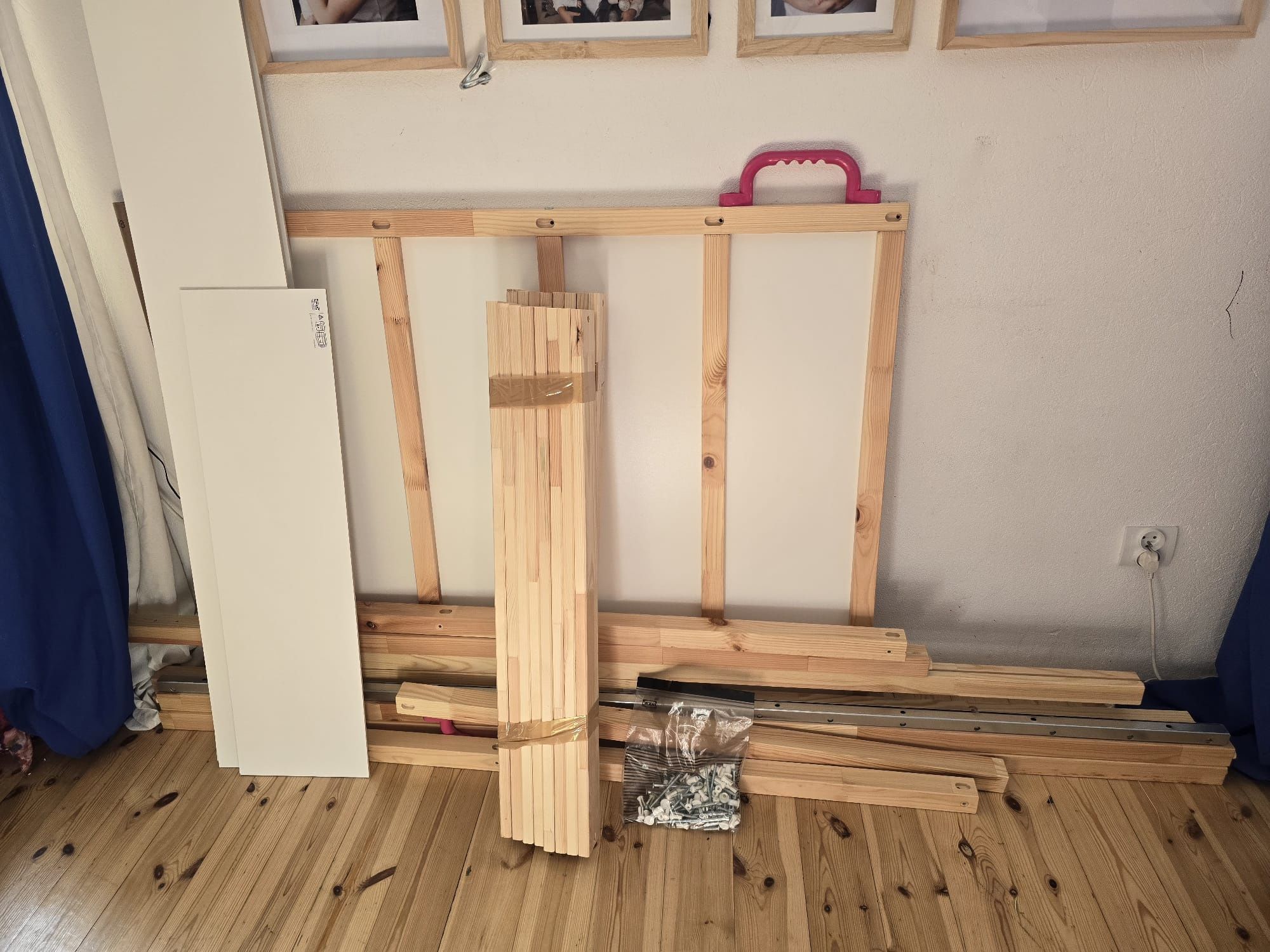 Łóżko Ikea kura plus Baldachim, wzór zwierzęta oceanu