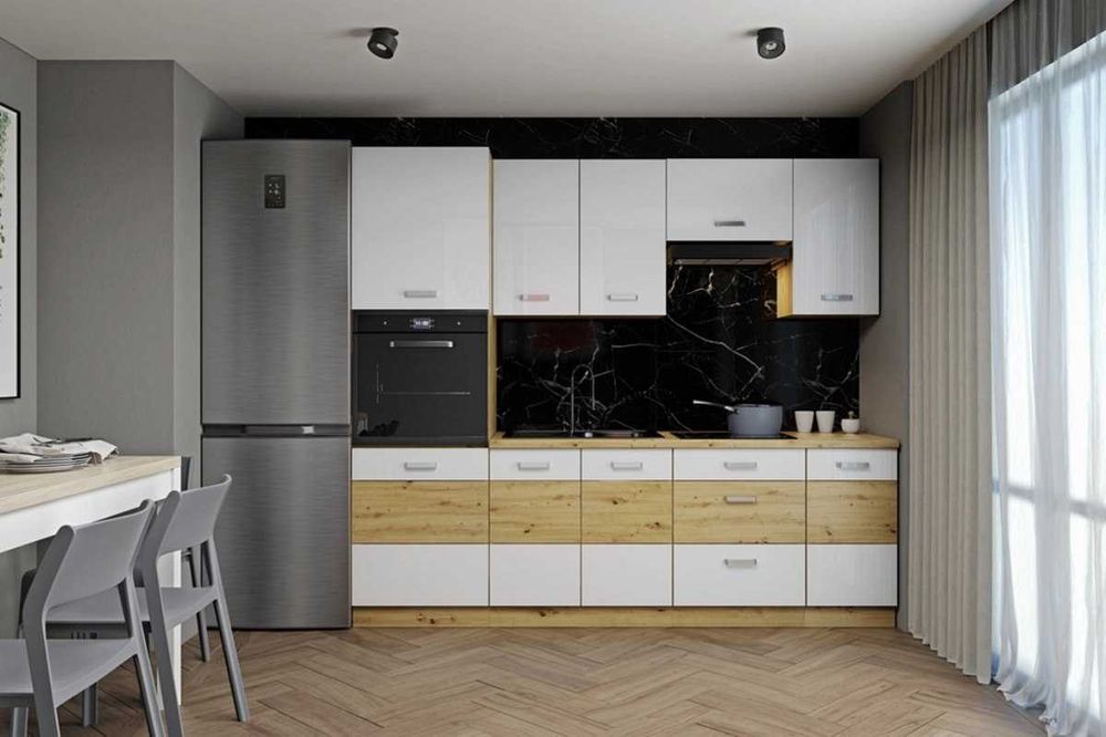 Zestaw mebli kuchennych ARTIS systemowa na wymiar połysk MDF