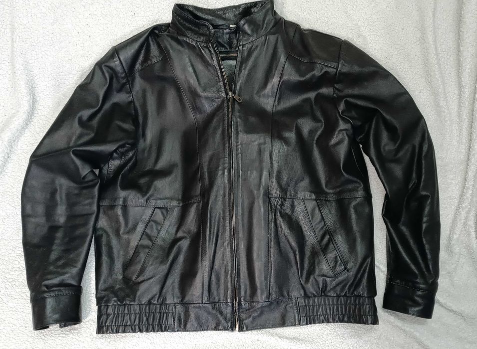 Кожаная куртка Men Swear Англия натуральная кожа утеплённая 52-54 раз