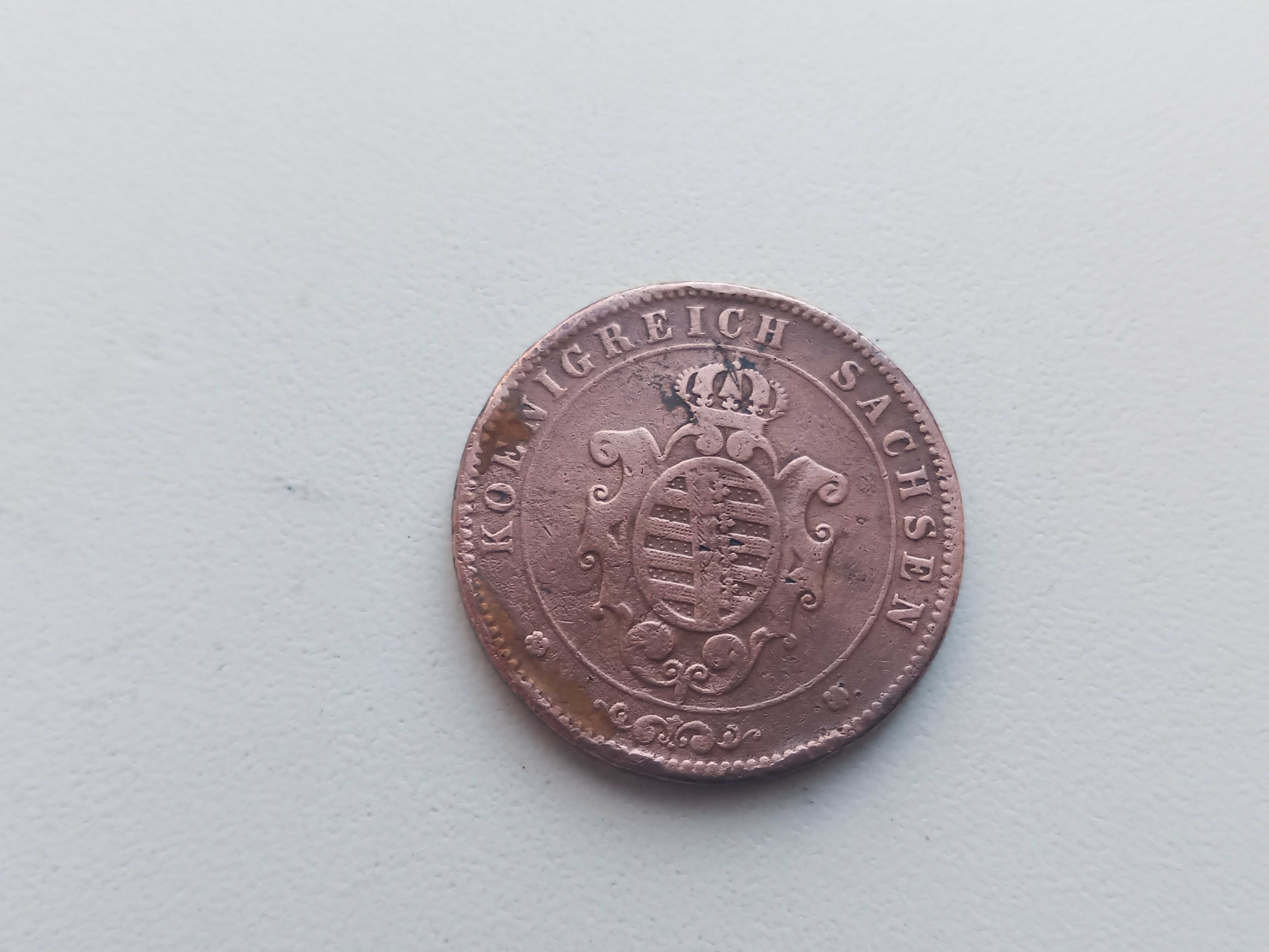 Германия (Саксония) 5 пфеннигов 1864 г.