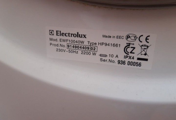 Pralka electrolux na części