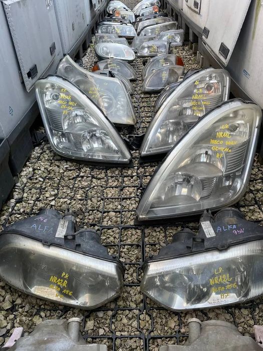 REFLEKTORY LEWE PRAWE FIAT IVECO ALFA ROMEO HALOGENY