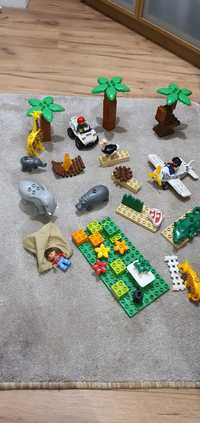 Lego Duplo Safari zwierzątka helikopter quad ludziki namiot