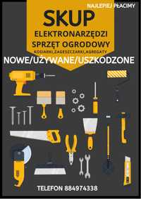 Skup elektronarzedzi, sprzetu ogrodniczego, maszyn budowlanych,koparek