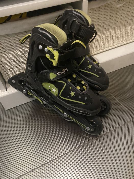 Rolki dziecięce z kauczukowymi kołami Hip- hopps regulowane roz. 29-33