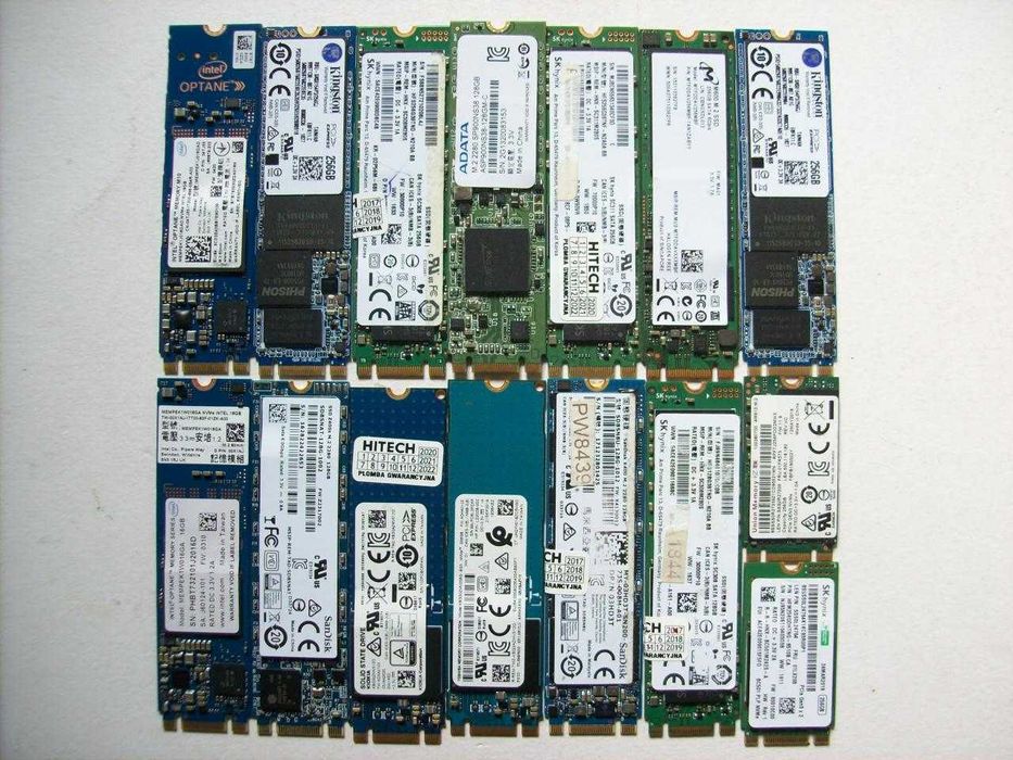 15 dysków komputerowych SSD ze złączem M2 - 512gb, 256gb, 128gb