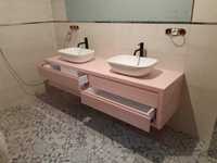 Szafka łazienkowa różowa