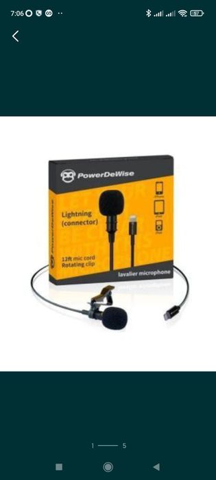 петличний мікрофон PowerDeWise з Lightning коннектором