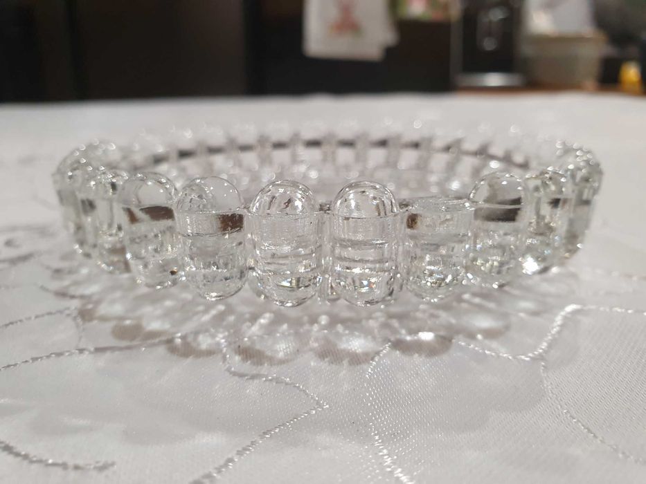 Popielnica popielniczka kryształowa kryształ lata 60 PRL