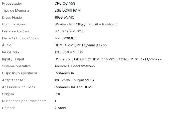 BOX MiniX Neo U9-H, 4K