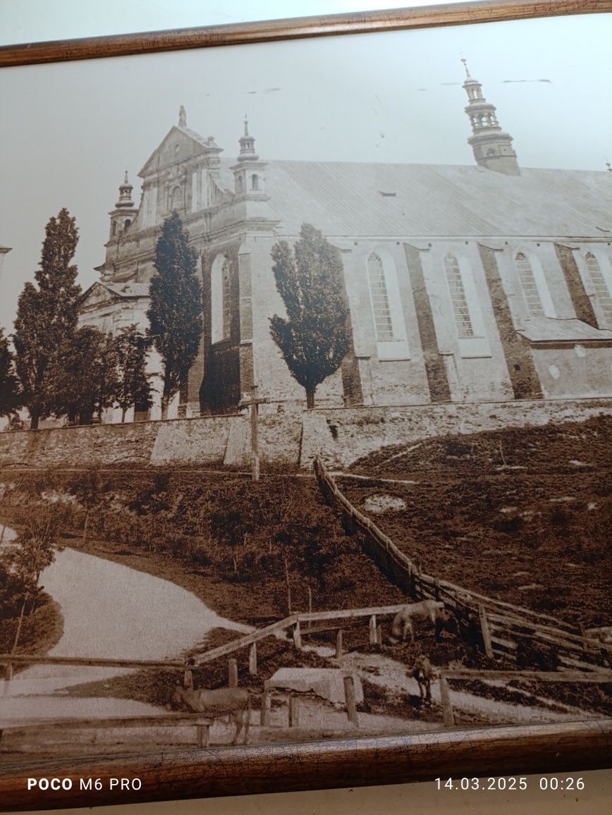 Obraz druk zdjęcia Sandomierz Katedra z 1875r 73cm x 52cm