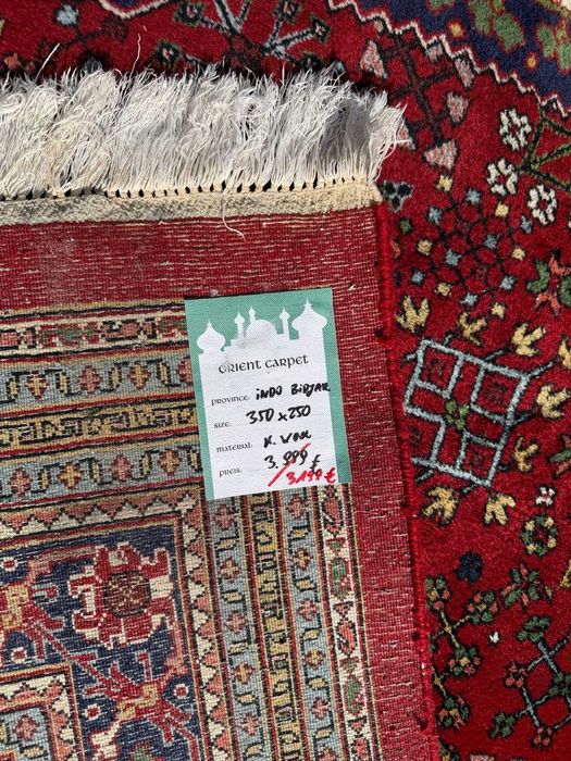 Kaszmirowy Ręcznie Tkany Dywan Perski Indo Bidjar 350x250 gal. 19 tyś